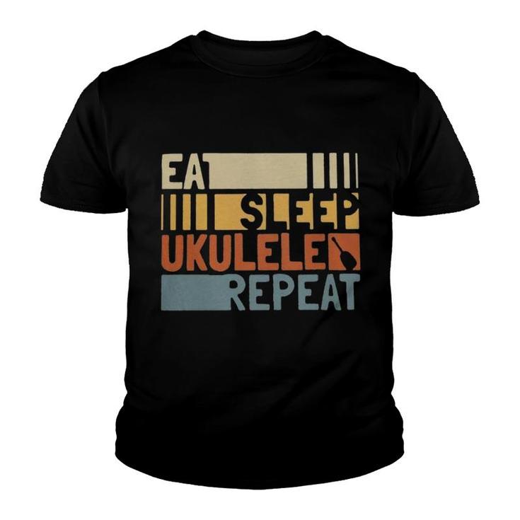 Eat Sleep Ukulele Repeat Youth T-shirt