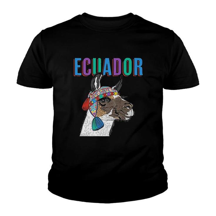 Ecuador Alpaca Ecuador Llama Alpaca Gift Youth T-shirt