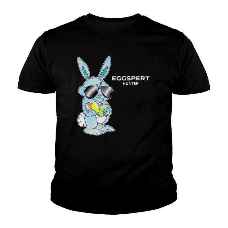 Eggspert Hunter Egg Hunt Cool Easter Bunny Funny Youth T-shirt