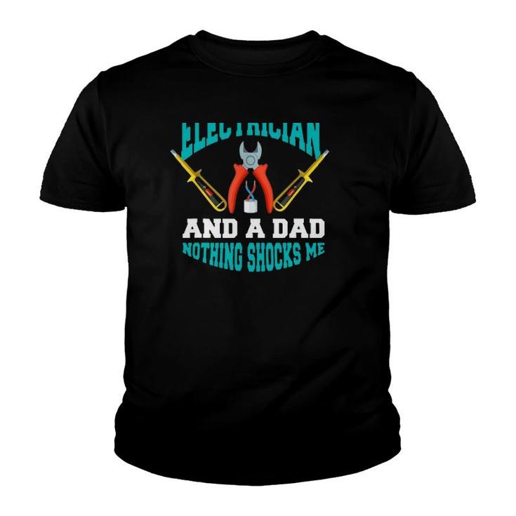 Electrician Dad Screwdriver Pliers Father’S Day Electrician Dad Gift Youth T-shirt