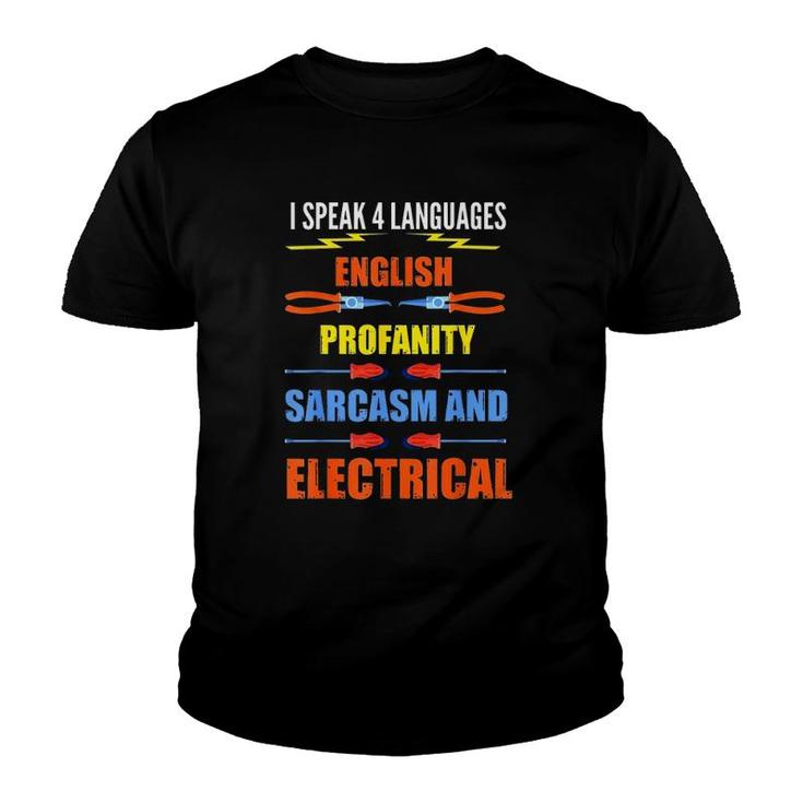 Electrician  Joke Electrical Speak Quote Gift Youth T-shirt