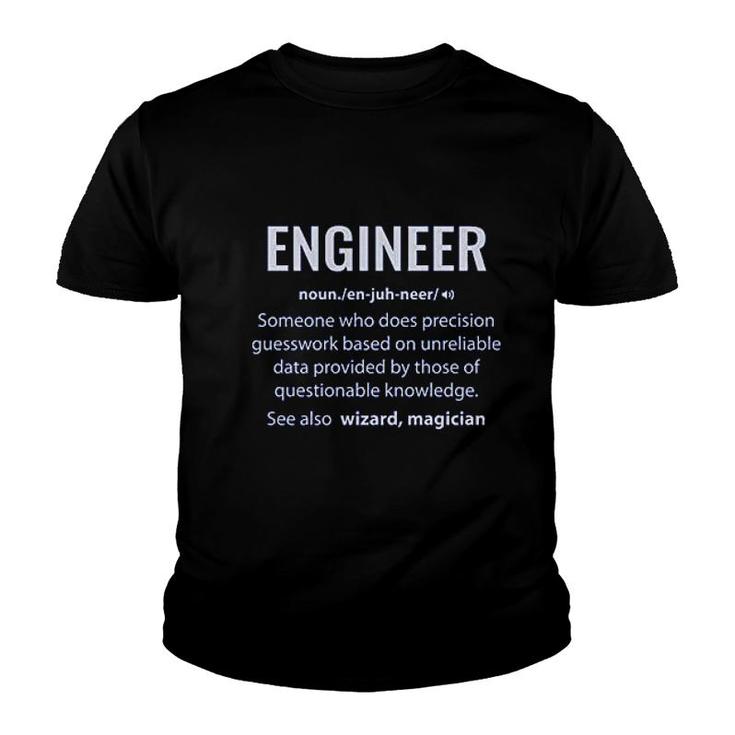 Engineer Definition Noun Gifts Funny Youth T-shirt