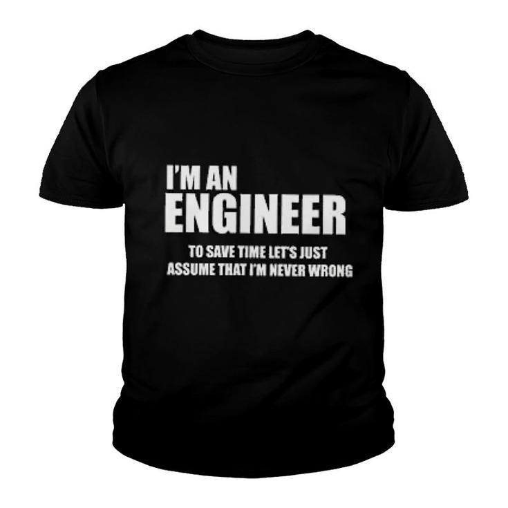 Engineer To Save Time Youth T-shirt
