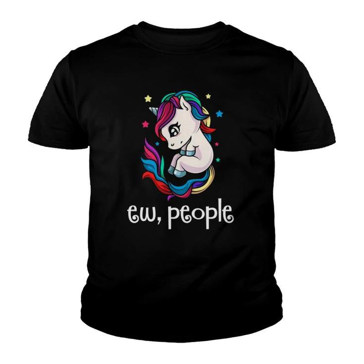 Ew People Cute Magical Unicorn Rainbow Gift Youth T-shirt