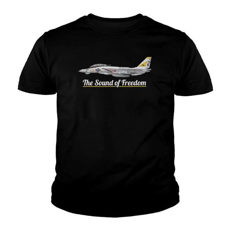F 14 Tomcat Military Jet Noise Sound Of Freedom Art Youth T-shirt