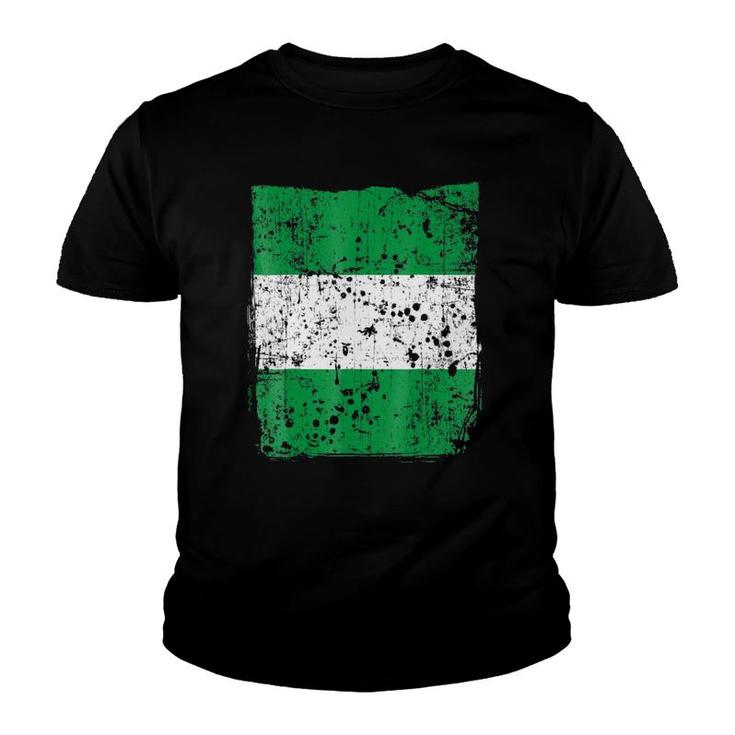 Faded Nigerian Flag, Distressed Flag Of Nigeria Youth T-shirt
