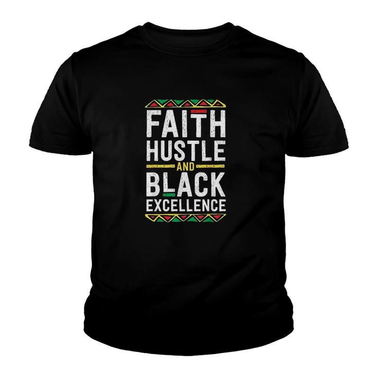 Faith Hustle   Print Design Youth T-shirt