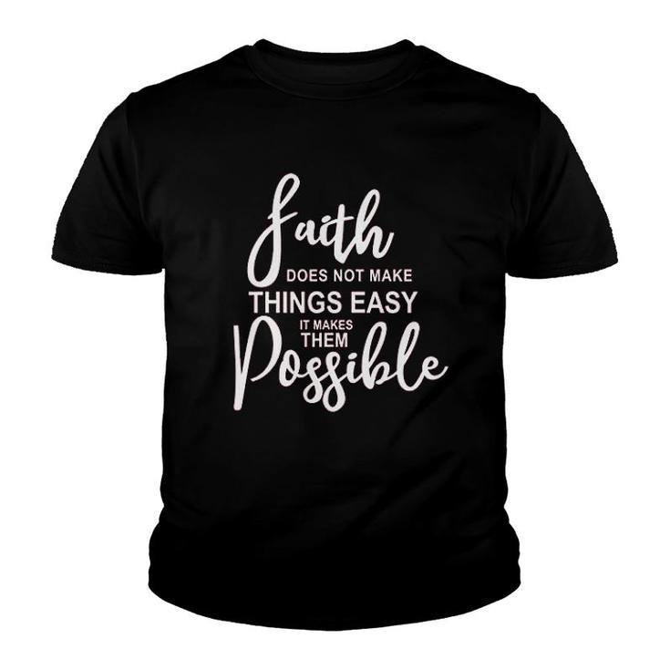 Faith Letter Possible Youth T-shirt