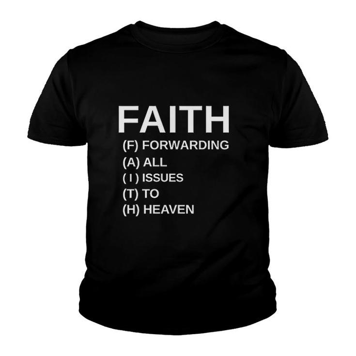 Faith Round Neck Graphic Cute Funny Youth T-shirt
