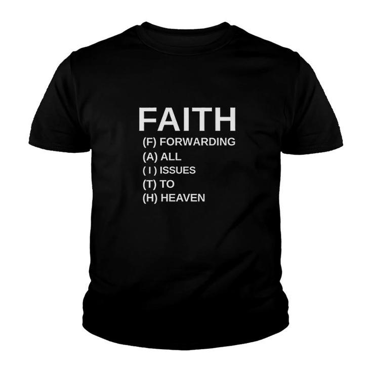 Faith Round Neck Graphic Youth T-shirt