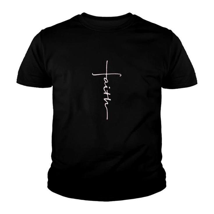 Faith Women Word Art Youth T-shirt