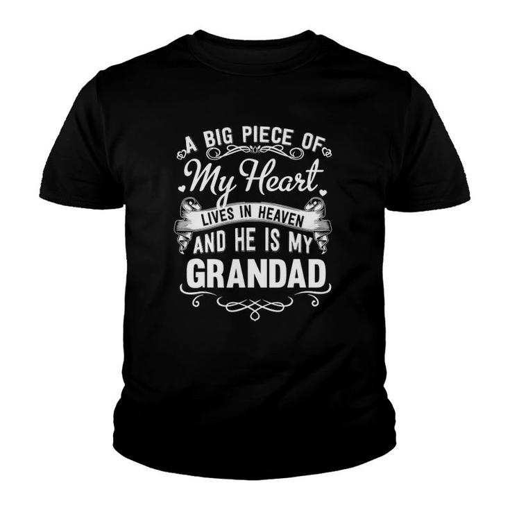 Family 365 My Grandad Lives In Heaven Memorial Day Grandpa Youth T-shirt