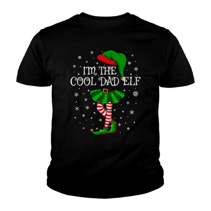 Family Matching I'm The Cool Dad Elf Christmas  Youth T-shirt