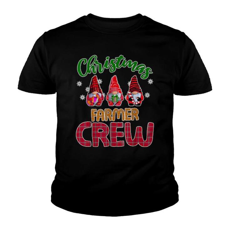 Farmer Crew Cute Xmas Gnome Party Pajama Pj Matching  Youth T-shirt