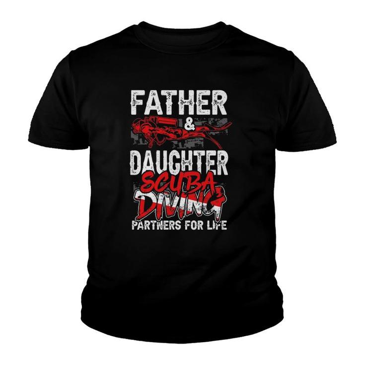 Father And Daughter Scuba Diving Partners For Life Funny Dad Youth T-shirt