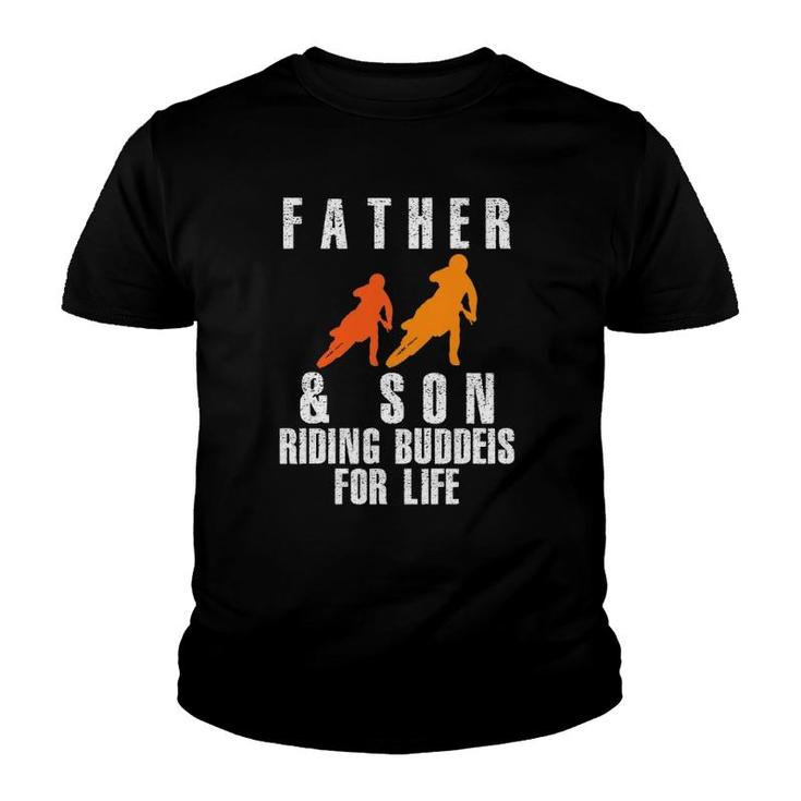 Father & Son Riding Buddies Dirt Bike Motocross Youth T-shirt