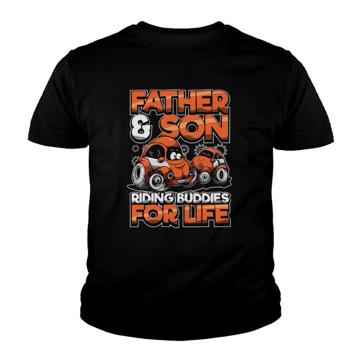 Father And Son Riding Buddies For Life Racing Car Matching Youth T-shirt