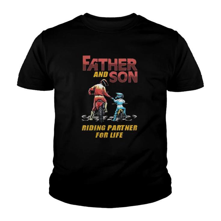 Father And Son Riding Partner For Life Youth T-shirt