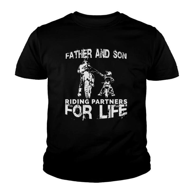 Father And Son Riding Partners For Life Dads Sons Youth T-shirt