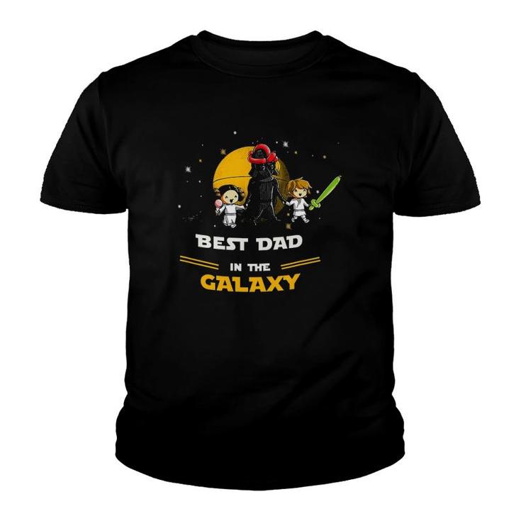 Father Daughter And Son - Best Dad In The Galaxy Youth T-shirt