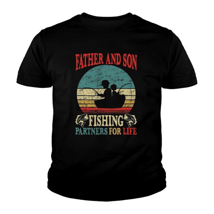 Father Son Fishing Partners For Life Vintage Dad Matching Youth T-shirt