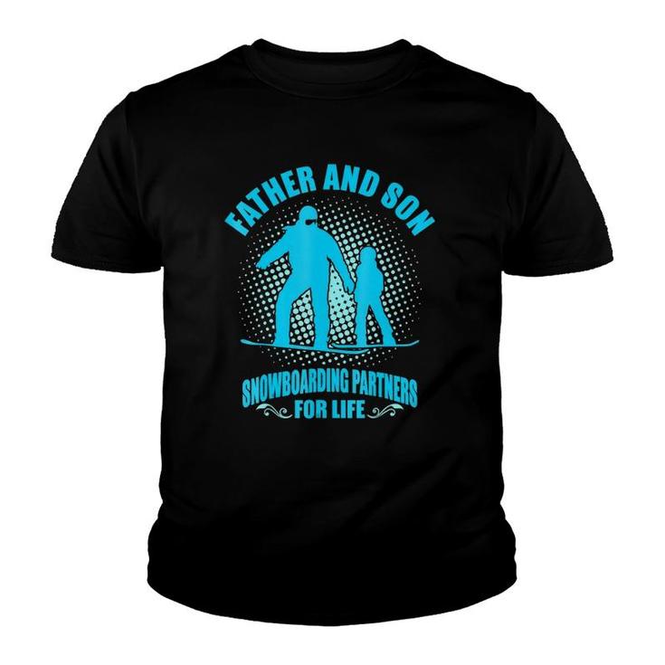 Father Son Snowboarding Partners For Life Father's Day Youth T-shirt