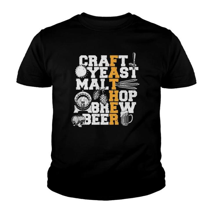 Father's Day Craft Yeast Malt Hop Brew Beer Beer Youth T-shirt