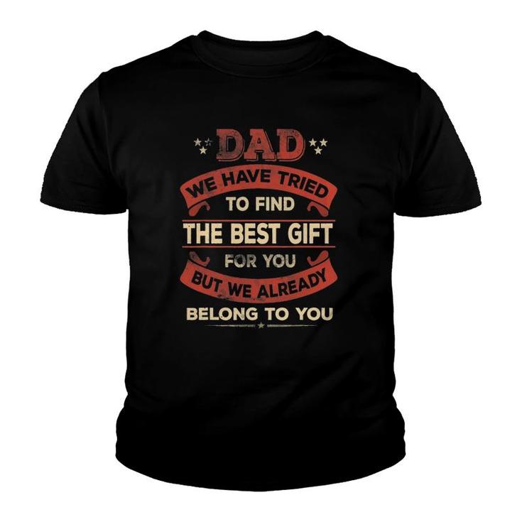 Father's Day  For Dad From Daughter Son Wife Kids Daddy Youth T-shirt