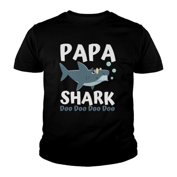Father's Day Gift From Wife Son Daughter Papa Shark Doo Doo Youth T-shirt