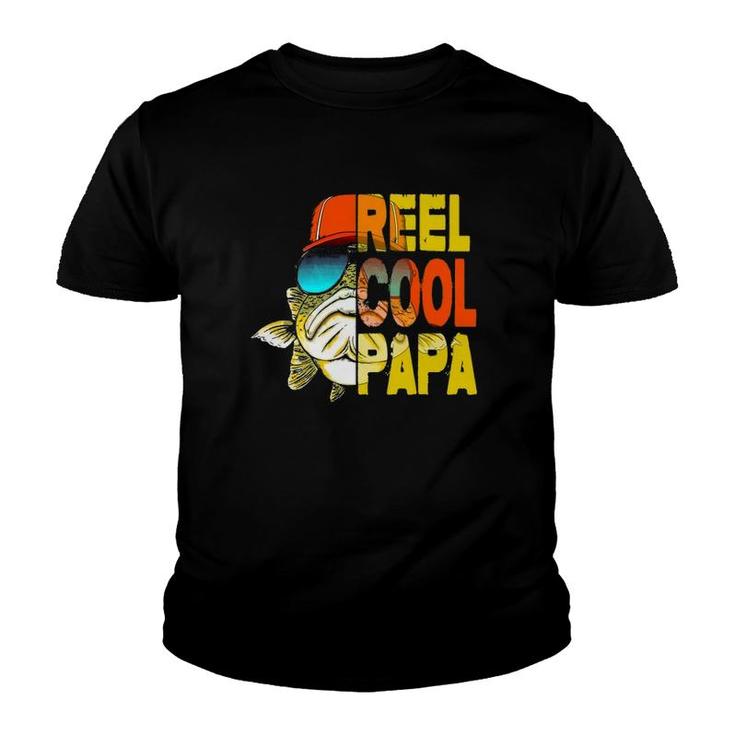 Father's Day Gifts- Fishing Reel Cool Papa Youth T-shirt
