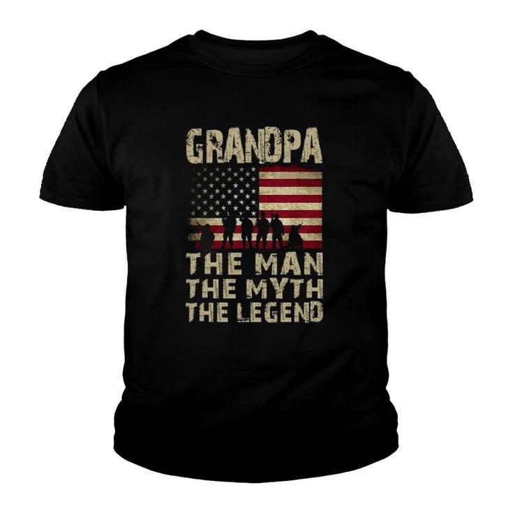 Father's Day Grandpa The Man Myth Legend Youth T-shirt
