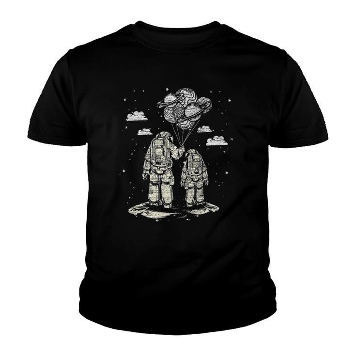 Father's Day Space Science Astronomy Lover Dad Son Astronaut Youth T-shirt