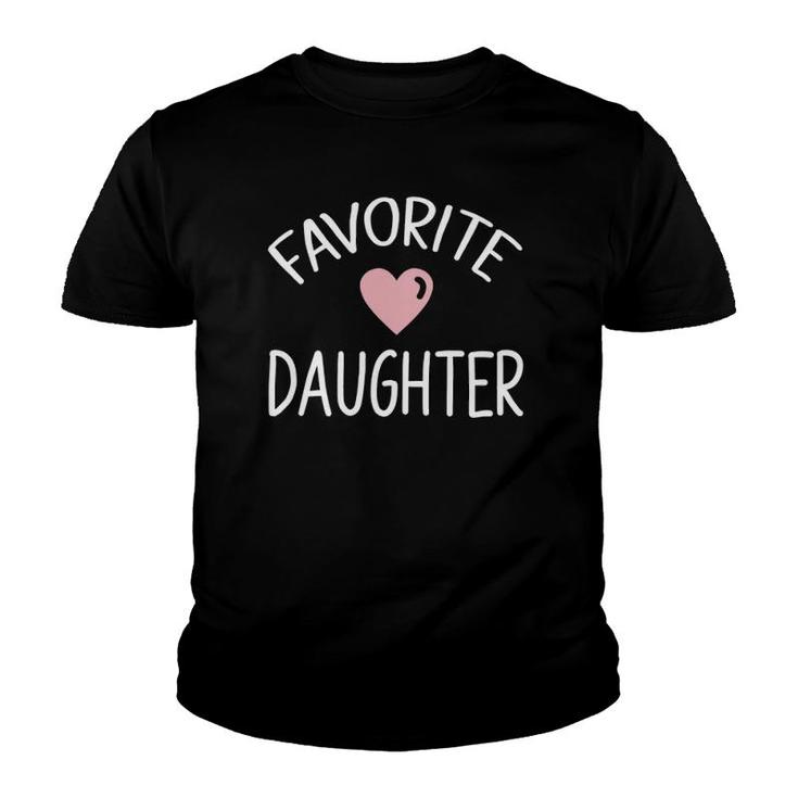 Favorite Daughtervintage Heart Dad To Daughter Gift Youth T-shirt