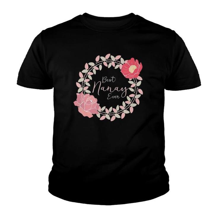 Filipina Mother Gif Nanay Tropical Flower Youth T-shirt