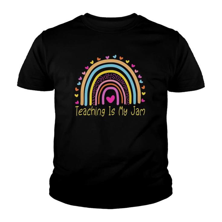 First Second Third Grade Teaching Is My Jam Rainbow Youth T-shirt