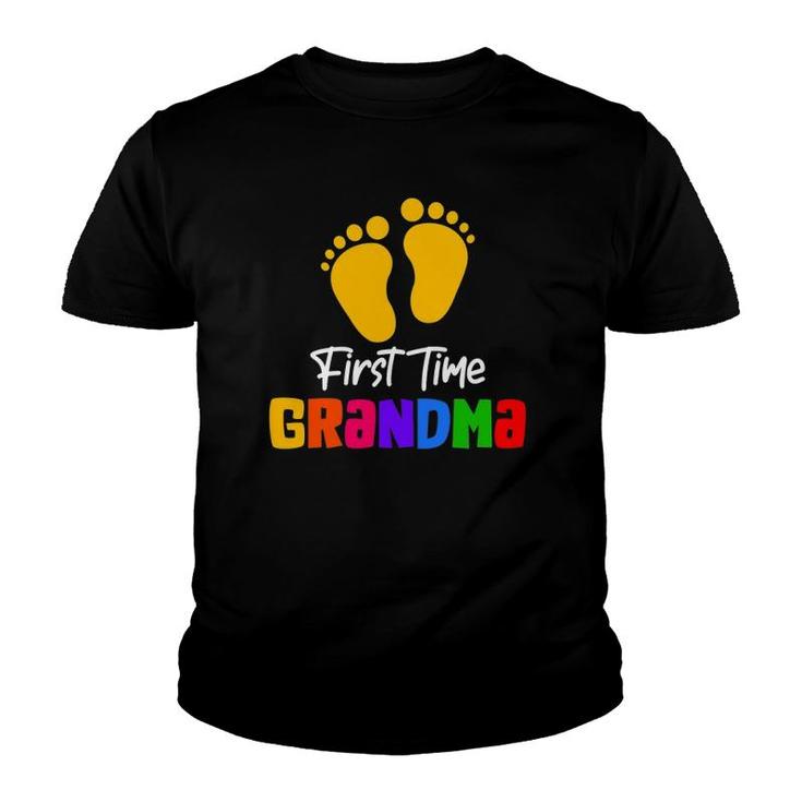 First Time Grandma Baby Announcement Youth T-shirt