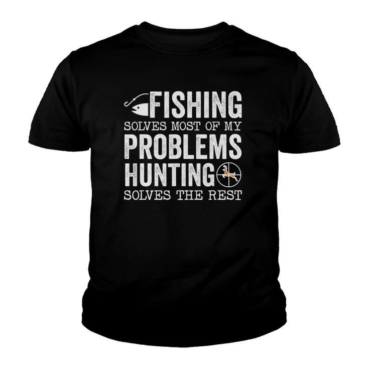 Fishing & Hunting For Hunters Who Love To Hunt Humor Hunter Youth T-shirt