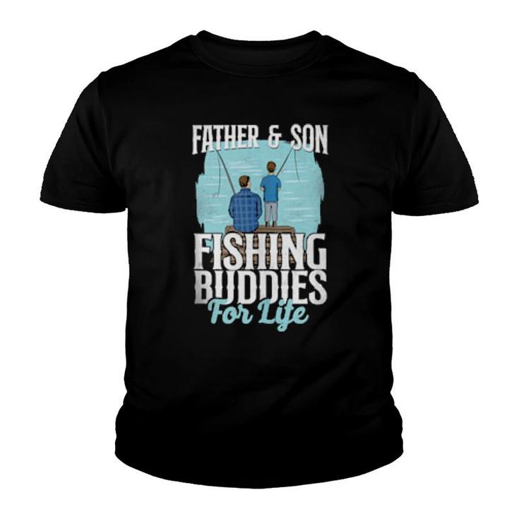 Fishing Buddies Dad Father Son  Youth T-shirt