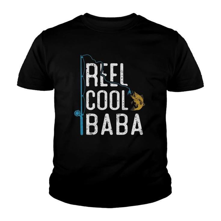 Fishing Reel Cool Baba Father’S Day Gift For Fisherman Baba Youth T-shirt