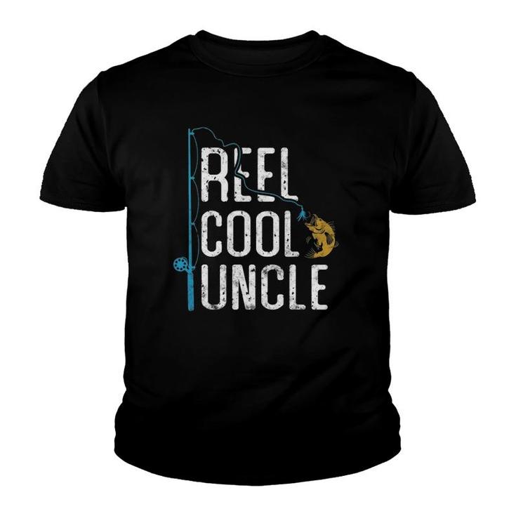 Fishing Reel Cool Uncle Father’S Day Gift Fisherman Uncle Youth T-shirt