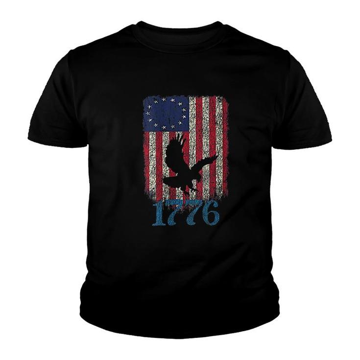 Flag Gift American 1776 Patriot Design Youth T-shirt