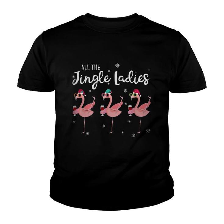 Flamingo All The Jingle Ladies Youth T-shirt