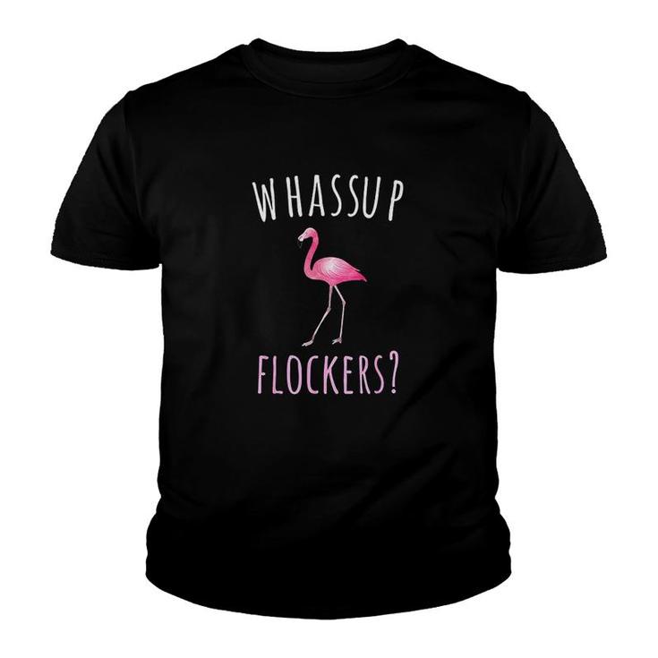 Flamingo Design Whassup Flockers Youth T-shirt