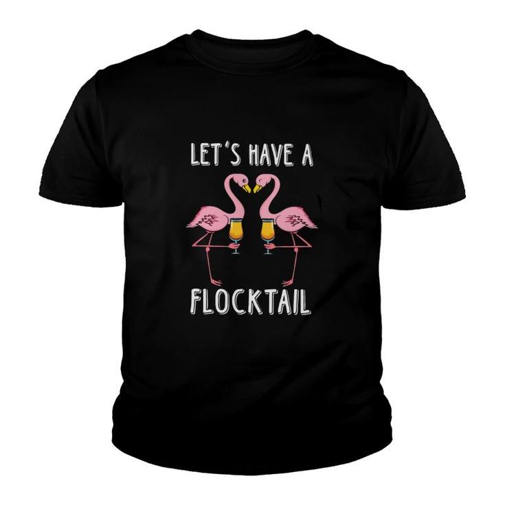 Flamingo Let's Have A Flocktail Youth T-shirt