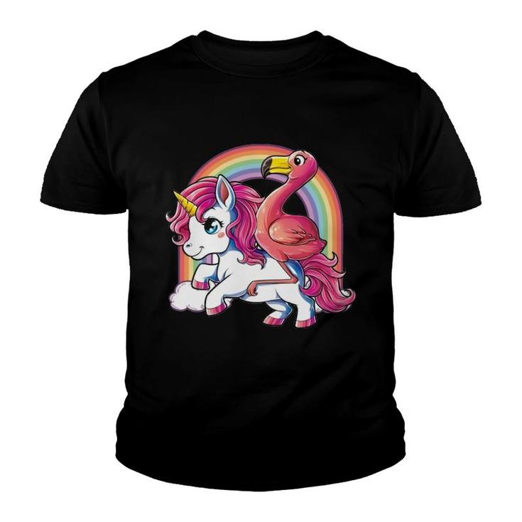 Flamingo Riding Youth T-shirt
