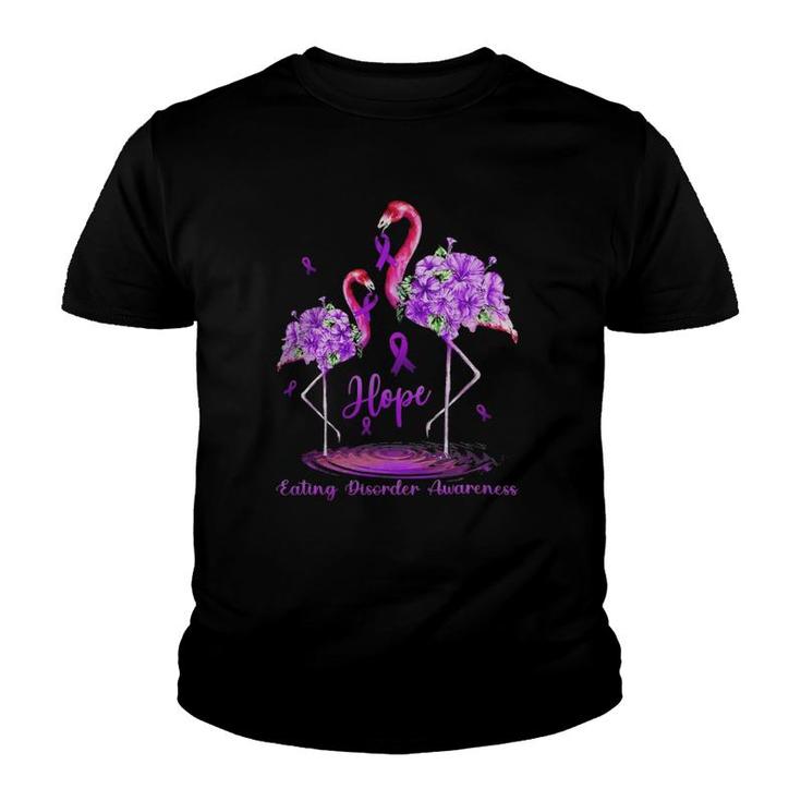Flamingo Tropical Eating Disorder Awareness Youth T-shirt