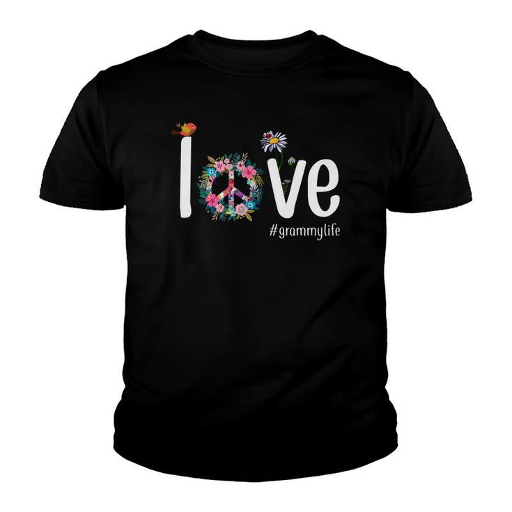 Flower Love Grammy Life Youth T-shirt