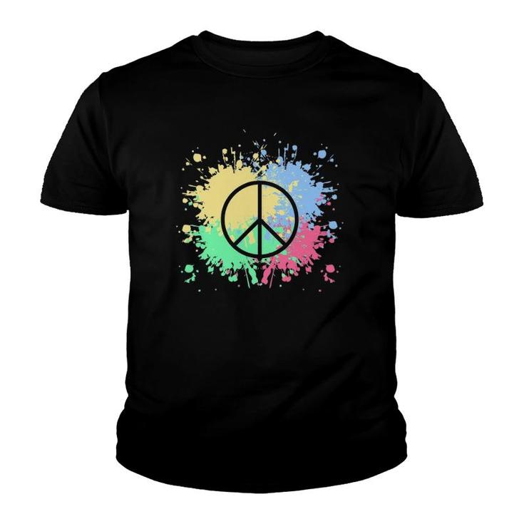 Flower Power Sign Retro 60S 70S Camper Hippie Bus Youth T-shirt