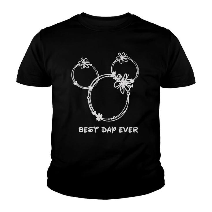 Flower Wreathes Best Day Ever Youth T-shirt