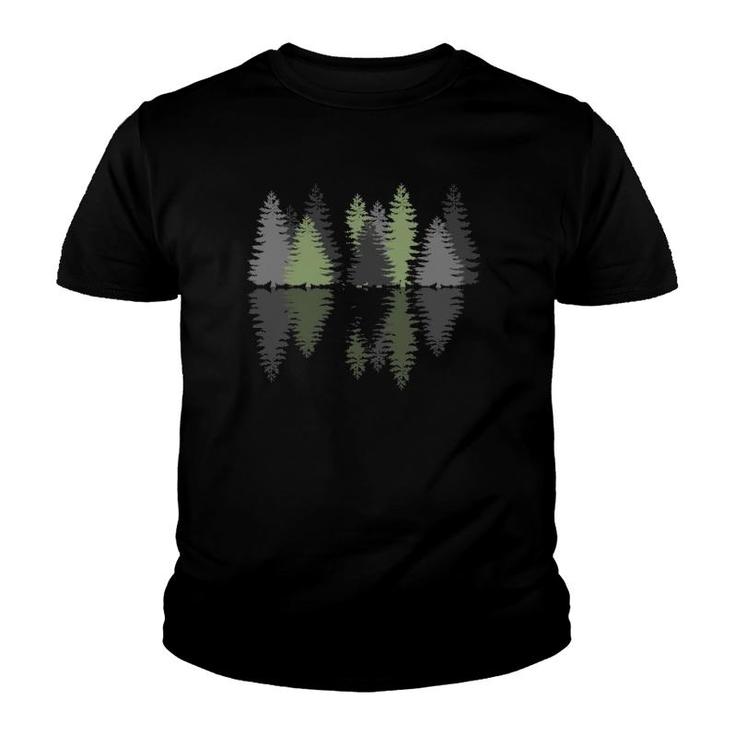 Forest Reflection Nature Trees Woods Youth T-shirt